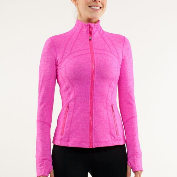 Lululemon Jackets & Blazers - Lululemon Define Jacket Heathered Paris Pink Womens Size 12 Yoga Gym Workout